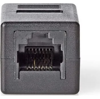 Elektrická zásuvka Nedis CCGB89010BK - Síťový Adaptér Cat 6 | RJ45 (8P8C) Zásuvka - RJ45 (8P8C) Zásuvka | Černá barva