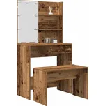 vidaXL sada toaletního stolku s LED kompozitní dřevo [3114110] Barva: Staré dřevo