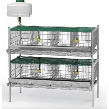 Dvoupatrová klec pro křepelky AGT_32210 1045 x 590 x 900 mm