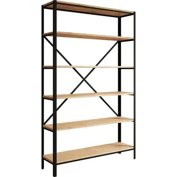 Šatní skříň Regál Ralph Černý+Dub Lancelot