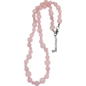 Náhrdelník Růženínový náhrdelník z různých tvarů korálků s ocelí