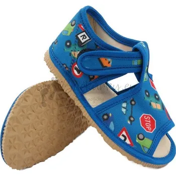Chlapecká obuv Dětské inovativní pantofle RAK 100014-4 Auta modrá - vel. 20
