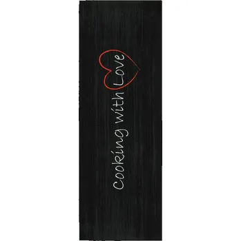 Koberec Breno Kusový koberec LUNA 102/black, 60x180 cm, Černá/Vícebarevné