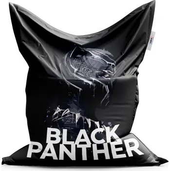 Sedací pytel Sablio Sedací vak BLACK PANTHER z profilu Černý - 150x100 cm