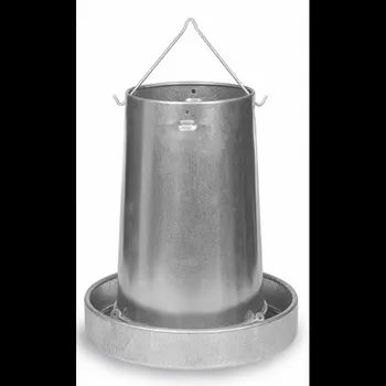 krmítko pro hospodářská zvířata 11100 - TUBUSOVÉ KRMÍTKO POZINKOVANÉ - 20 KG - VČETNĚ ZAVĚŠENÍ - GAUN