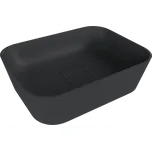 Polysan BANERA SQUARE umyvadlo na desku, litý mramor, 50x36cm, antracit mat