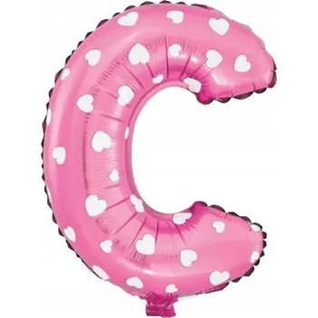 Balónek Fóliový balónek písmeno C RŮŽOVÝ 80 cm na narozeniny