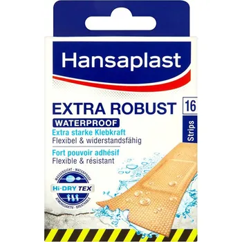 Náplast Hansaplast Extra Robust, voděodolná náplast, 16 ks v balení
