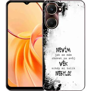 Pouzdro na mobilní telefon Gelový kryt mmCase na Vivo Y28s 5G - vtipný text 14 bílé pozadí
