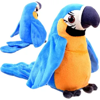 plyšák Interaktivní plyšový papoušek Chanterelle 13 cm Modrá