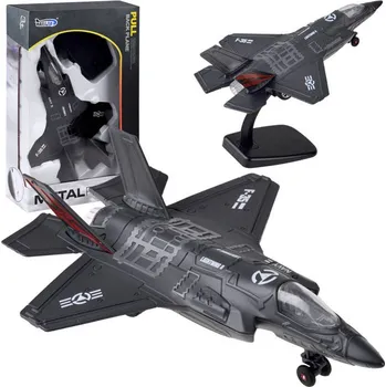 letadlo a vrtulník Kovový letoun Aircraft F-35 se zvuky a světly Černá
