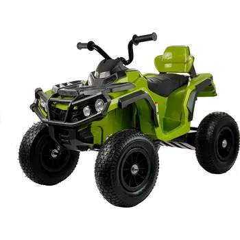 Dětské elektrovozidlo Mamido Dětská elektrická čtyřkolka s ovládačem a nafukovacími koly zelená