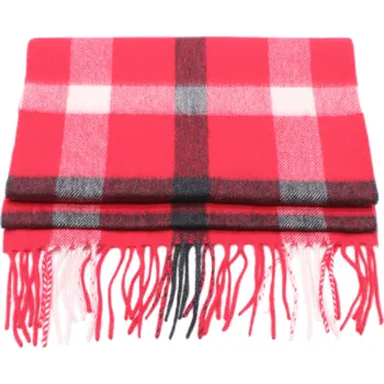 Šála Duuree.cz Kašmírová šála Tartan Barva: Světle červená