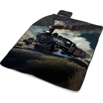 deka Sablio Plážová deka Parní lokomotiva v horách: 200x140 cm