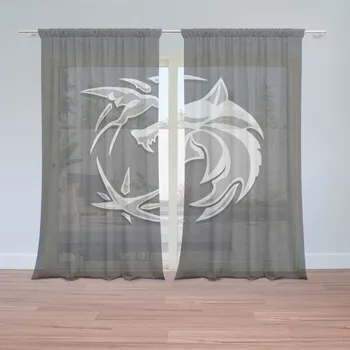 Záclona Sablio Záclony Zaklínač Černá mapa: 2ks 150x250cm