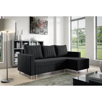 Sedací souprava Eka Rohová sedačka TAMPA, 227 cm Roh sedačky: Levý roh, Barva látky: MONOLITH 97 (Grafitová)