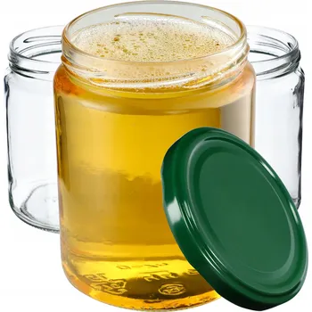 Sklenice 8x SKLENICE 540ml ZAVAŘOVACÍ SKLENICE na med, džem, ŠROUBOVACÍ VÍČKO 82mm