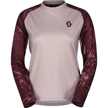 cyklistický dres SCOTT cyklistické tričko Trail Storm LS ZIMA Purpurová L Dámské