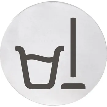 Sapho Cedule úklidová místnost, Ø 75mm, nerez mat XP124