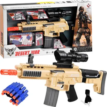 Dětská zbraň Dětská zbraň Desert War s pěnovými náboji 10 ks