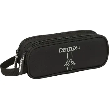 Penál Dvojitý penál s poutkem Kappa Dark Černá (21 x 8 x 6 cm)