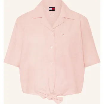 Dámská halenka Tommy Jeans Dámská Košilová Halenka, světle červená / bílá, 36