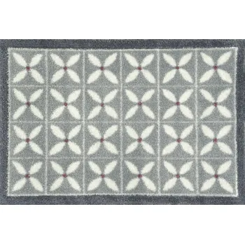 Rohožka Turtle® Mat Absorpčná rohožka do domácnosti - Flower Fields Grey Rozmer: 40x60 cm