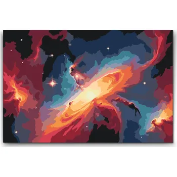 Malování podle čísel - vesmírná mlhovina 2 Velikost: 40x60cm, Rámování: Pouze srolované plátno