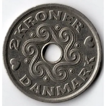 DÁNSKO. 2 kroner 1997.