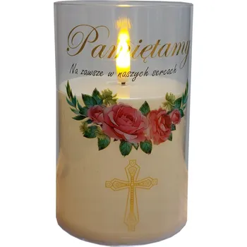 Svíčka LED vklad do hřbitovní svíčky Cortina 12,5 cm