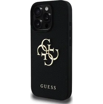 Telefonní příslušenství Guess PU 4G Metal Logo Zadní Kryt pro iPhone 15 Pro Černá Zadní kryt z umělé kůže s metalickým logem 4G v černé barvě, poskytuje ochranu proti oděrkám a lehkým nárazům. Tento kryt kombinuje praktično