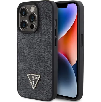 Telefonní příslušenství Guess PU 4G Strass Triangle Metal Logo Zadní Kryt pro iPhone 15 Pro Black Představujeme Guess PU 4G Strass Triangle Metal Logo kryt - ten nejlepší doplněk pro váš telefon.