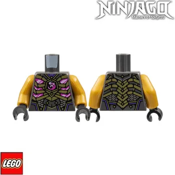 Stavebnice LEGO LEGO® Dílky na figurky LEGO Tělo potištěné Crystal King / kovově šedé / Torso 973pb4790c01