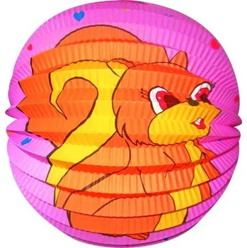 Karnevalový doplněk Lampion kulatý veverka 21cm