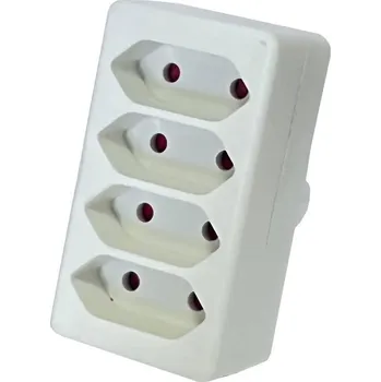 Prodlužovací kabel Konnoc DX-GB01/4 rozbočka hranatá 4x plochá