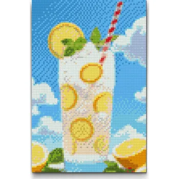 Diamantové malování Diamantové malování - Citronová limonáda Velikost: 20x30cm, Rámování: Pouze srolované plátno, Diamanty: Čtvercové