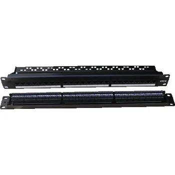 Patch panel DATACOM Patch panel 19" UTP 24 port CAT6 DUAL 1U BK (4x6p) VL