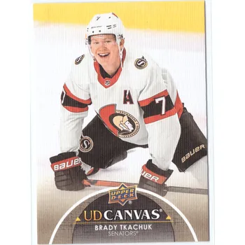 Sběratelská karetní hra 2021-22 Upper Deck Series 1 BRADY TKACHUK UD Canvas