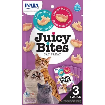 Krmivo pro kočku Inaba Churu cat Juicy Bites - krevety, mořské plody 33,9g