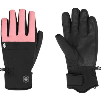 Rukavice SIROKO Zimní rukavice na snowboard a lyže VOSS Black M RŮŽOVÁ|ČERNÁ