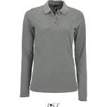 Dámské piqué polo s dlouhým rukávem Perfect LSL Women grey melange S