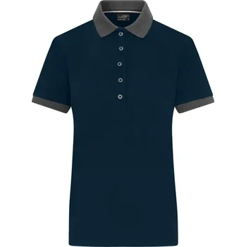 Dámské tričko Dámské kontrastní piqué polo JN 1303 navy-anthracite melange S