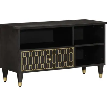 Obývací pokoj vidaXL TV skříňka 80 x 33 x 46 cm masivní mangovníkové dřevo [358301] Barva: Černá