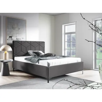 Postel Eka Čalouněná postel BOX+ 120x200 cm Barva látky Trinity: (2315) Tmavá šedá, Úložný prostor: Bez úložného prostoru