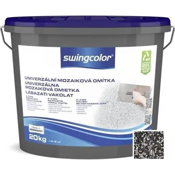 Omítka Swingcolor Mozaiková omítka, přírodní kamínky, černobílá, 20 kg, střední 6247 T0020 53