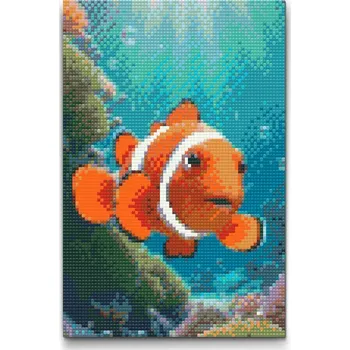 Diamantové malování Diamantové malování - Klaun očkatý Velikost: 20x30cm, Rámování: Pouze srolované plátno, Diamanty: Čtvercové