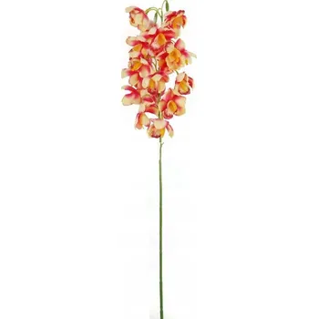 umělá květina Větvička orchideje zvonek žluté a Umělé Květy umělé květiny na stůl 84 cm