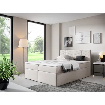 Postel Eka Kontinentální čalouněná postel ANNA - Trinity (180x200 cm) Barva látky Trinity: (2301) Krémová bíla