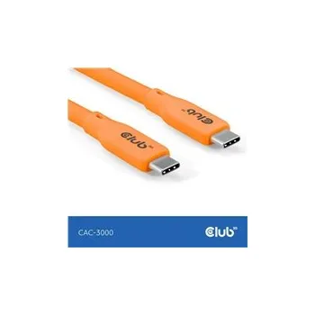 Kabel do PC Club3D Kabel USB-C 4.0, 20Gbps, 4K60Hz, PD 240W, 2m, oranžová