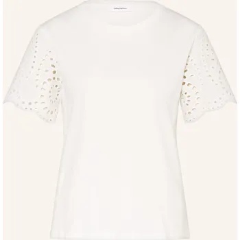 Darling Harbour Dámské Tričko S Děrovanou Krajkou, bílá, 38